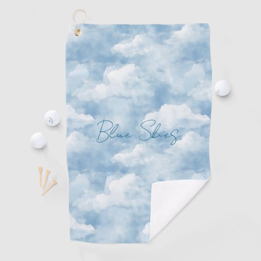 Serviette De Golf Cieux bleus Nuages (En situation)