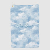 Serviette De Golf Cieux bleus Nuages (Devant)