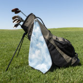Serviette De Golf Cieux bleus Nuages (Vert)