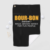 Serviette De Golf Cigar Lover | Bourbon Magic Brown (En situation)