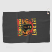Serviette De Golf Cimetière de citrouilles Halloween dévasté (Horizontal)