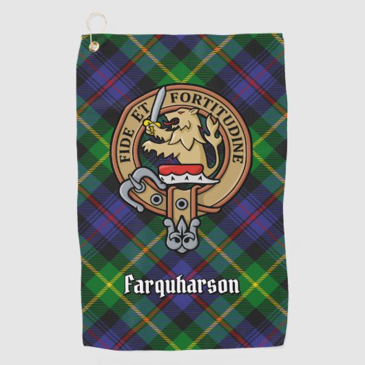 Serviette De Golf Cimier Clan Farquharson sur Tartan Golf Towne (Devant)