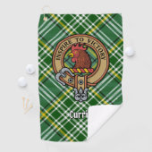 Serviette De Golf Cimier de coq Clan Currie sur Tartan (En situation)