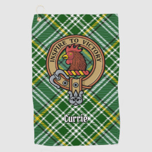 Serviette De Golf Cimier de coq Clan Currie sur Tartan