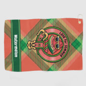 Serviette De Golf Cimier de pastèque sur Tartan Golf Towne (Horizontal)