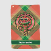 Serviette De Golf Cimier de pastèque sur Tartan Golf Towne (Devant)