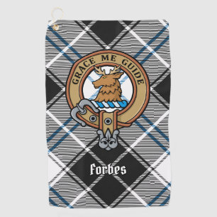 Serviette De Golf Cimier du clan Forbes sur tartan de robe