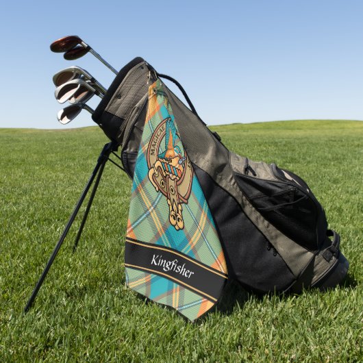 Serviette De Golf Cimier Kingfisher sur Tartan Golf Towne (Vert)