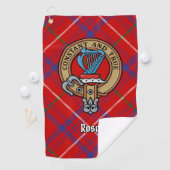Serviette De Golf Cimier Rose de clan sur Tartan (En situation)
