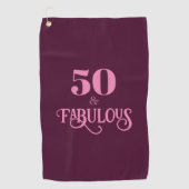 Serviette De Golf Cinquante et fabuleux Anniversaire de Bourgogne (Devant)
