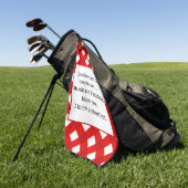 Serviette De Golf Citation amusante Rouge En vichy moderne (Vert)