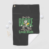 Serviette De Golf Citation d'argent de chien drôle goutte (En situation)