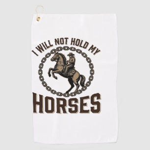 Serviette De Golf Citation de cheval drôle Design vintage de cheval 