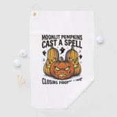 Serviette De Golf Citation de citrouille d'Halloween Jack O Lantern (En situation)