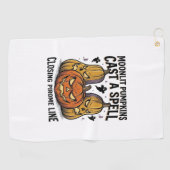 Serviette De Golf Citation de citrouille d'Halloween Jack O Lantern (Horizontal)