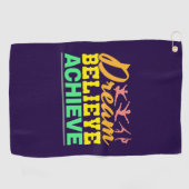 Serviette De Golf Citation de Dream Believe - Gymnastique féminine (Horizontal)