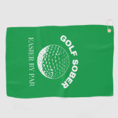 Serviette De Golf Citation de golf drôle sobre plus facile par golf  (Horizontal)