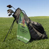 Serviette De Golf Citation de Golfeur Funny sur mesure (Vert)