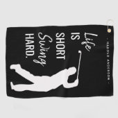 Serviette De Golf Citation de Golfeur moderne personnalisée (Horizontal)