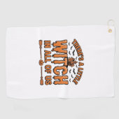 Serviette De Golf Citation de sorcière d'Halloween Design vectoriel (Horizontal)