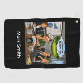 Serviette De Golf Citation drôle de golf avec golfeur (Horizontal)