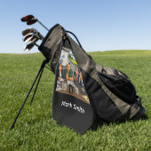 Serviette De Golf Citation drôle de golf avec golfeur (Vert)
