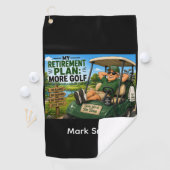 Serviette De Golf Citation drôle de golf avec golfeur  (En situation)