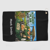 Serviette De Golf Citation drôle de golf avec golfeur  (Horizontal)