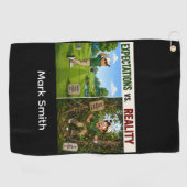 Serviette De Golf Citation drôle de golf avec golfeur (Horizontal)