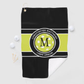 Serviette De Golf Citation drôle de Pickleball Nom Initial Noir (En situation)