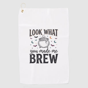 Serviette De Golf Citation drôle de sorcière d'Halloween Regarde ce