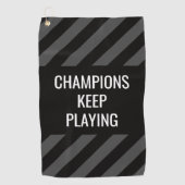 Serviette De Golf Citation Golfer Modern Black Inspiration (Devant)