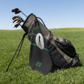 Serviette De Golf Citation Live to Golf Brodée Noir & Vert (Vert)