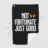 Serviette De Golf Citation Papillon Monarch 'Pas De Chance, Simpleme (En situation)
