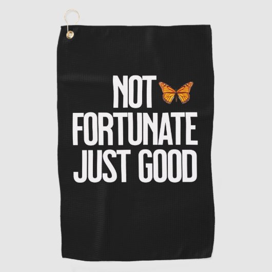 Serviette De Golf Citation Papillon Monarch 'Pas De Chance, Simpleme (Devant)