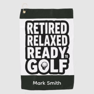 Serviette De Golf Citations de texte de retraite de golf pour golfeu