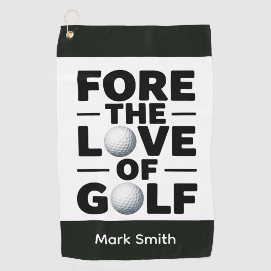 Serviette De Golf Citations de texte de retraite de golf pour golfeu (Devant)