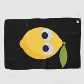Serviette De Golf Citron, fruit sucré avec des yeux globuleux (Horizontal)