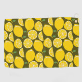 Serviette De Golf Citron Jaune Moderne Amusant mignon (Horizontal)