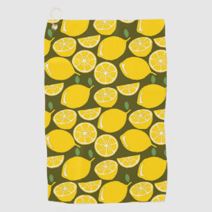 Serviette De Golf Citron Jaune Moderne Amusant mignon