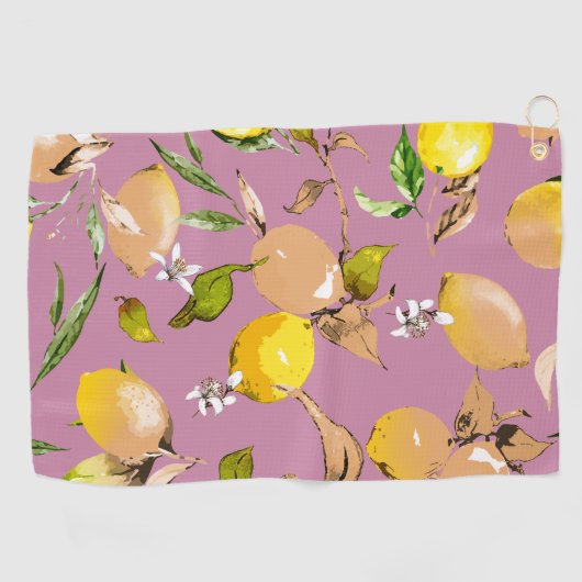 Serviette De Golf citrons aquarelle 24 (Horizontal)