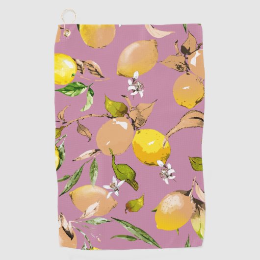 Serviette De Golf citrons aquarelle 24 (Devant)