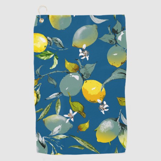 Serviette De Golf citrons aquarelle 28 (Devant)