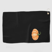 Serviette De Golf Citrouille aquarelle - Automne et Halloween Concep (Horizontal)