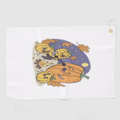 Serviette De Golf Citrouille Campfire Serenade (Horizontal)