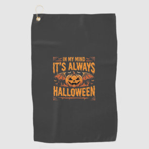 Serviette De Golf Citrouille Chauve-Souris Vector Design Halloween T