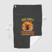 Serviette De Golf Citrouille de Halloween pour enseignant retraité D (En situation)