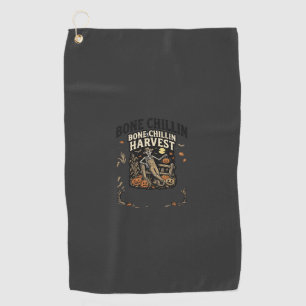 Serviette De Golf Citrouille de récolte de squelette d'Halloween