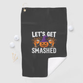 Serviette De Golf Citrouille Halloween Déchaînons-Nous (En situation)