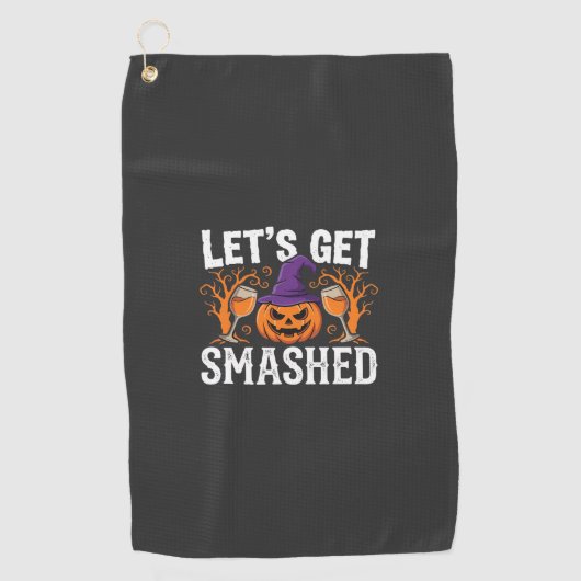 Serviette De Golf Citrouille Halloween Déchaînons-Nous (Devant)